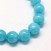 Natural Dyed Yellow Jade Gemstone Bead Strands X-G-R271-6mm-Y05-2
