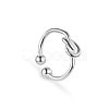 SHEGRACE Adjuestable Simple Elegant 925 Sterling Silver Cuff Rings JR37A-2