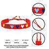 Bohemian Glass Seed Beaded Braided Bead Bracelets for Women NO2145-3