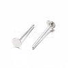 925 Sterling Silver Flat Pad  Stud Earring Findings STER-K167-045B-S-2