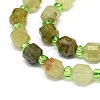 Natural Green Garnet Beads Strands G-O201B-34-3