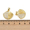 Brass Micro Pave Cubic Zirconia Pendants X-KK-C093-07G-3