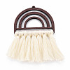 Polycotton(Polyester Cotton) Tassel Big Pendants X-FIND-T052-14D-2