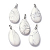 Natural Howlite Pendants G-D084-01P-B16-1