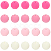 Rubberized Style Imitated Silicone Acrylic Beads MACR-PA0001-06B-01-6