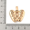 Brass Micro Pave Clear Cubic Zirconia Pendants KK-B099-01G-W-3