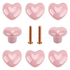 12Pcs Heart Porcelain Drawer Knobs FIND-GO0004-02-1
