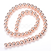 Electroplate Magnetic Synthetic Hematite Bead Strands G-Q466-8mm-03RG-2