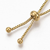 Adjustable 304 Stainless Steel Slider Bracelets Making X-STAS-T050-031G-3
