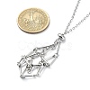 2Pcs 2 Color Brass Bar Link Chains Macrame Pouch Empty Stone Holder for Pendant Necklaces Making NJEW-JN04466-03-4