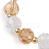 10mm Round Imitation Austrian Crystal & Crackle Acrylic Beaded Stretch Bracelets BJEW-JB10556-01-4