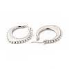 Oval Rack Plating Brass Hoop Earrings for Women EJEW-H091-18P-2