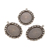 Tibetan Style Oval Pendant Cabochon Settings X-TIBE-473-AB-NR-1