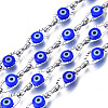 304 Stainless Steel Textured Oval Cable Chains CHS-T003-33P-02-1