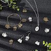 80Pcs 8 Style Tibetan Style Alloy Pendant Enamel Settings TIBEP-CA0001-11-4