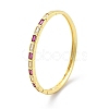 Rack Plating Brass Micro Pave Cubic Zirconia Bangles for Women BJEW-G730-01G-02-1