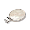 Natural White Shell Pendants BSHE-E029-01P-4