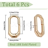 6Pcs Rack Plating Brass Spring Gate Rings KK-SC0003-82-2