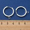 201 Stainless Steel Huggie Hoop Earrings Findings STAS-A167-01P-S-3