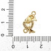 Brass Micro Pave Clear Cubic Zirconia Beads KK-D409-08G-3