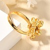 Flower Rotatable Finger Ring for Women RJEW-U035-01G-04-3