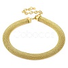 304 Stainless Steel Mesh Chain Choker Necklaces for Women NJEW-U012-03G-01-2