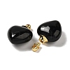 Natural Obsidian Perfume Bottle Pendants G-Z039-03G-04-2