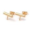 Column Brass Stud Earring Findings KK-M270-36G-1