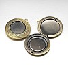 Rack Plating Brass Locket Pendant Cabochon Settings KK-N0096-06AB-FF-2