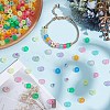 DIY Luminous Flat Round Plastic & Acrylic Beads Bracelet Kits DIY-AR0004-15-5