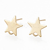 Brass Stud Earring Findings KK-S348-352-1