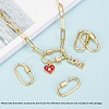 Brass Screw Carabiner Lock Charms X-KK-T047-07G-6