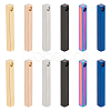 12Pcs 6 Styles 304 Stainless Steel Pendants STAS-BC0003-85-1