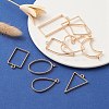 10Pcs Alloy Open Back Bezel Pendants PALLOY-YWC0002-02LG-5