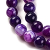 Natural Striped Agate/Banded Agate Beads Strands G-H037-A02-03-4