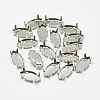 Non-Tarnish 201 Stainless Steel Sew on Prong Settings STAS-T032-04-5x10mm-1