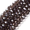 Electroplate Transparent Glass Beads Strands EGLA-A035-T10mm-A13-1