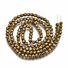 Electroplate Non-magnetic Synthetic Hematite Beads Strands G-T114-60A-G-2