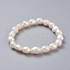 Natural Pearl Stretch Bracelets BJEW-JB04539-1