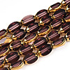Electroplate Opaque Color Glass Beads Strands EGLA-Q127-A01-02I-1