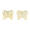 Transparent Spray Painted Glass Beads GLAA-N035-025-C07-3