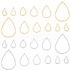 90Pcs 12 Style Teardrop Brass Linking Rings KK-PH0009-91-1