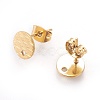 Ion Plating(IP) 304 Stainless Steel Ear Stud Findings STAS-O119-16B-G-1