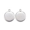 Tarnish Resistant 304 Stainless Steel Pendant Cabochon Settings STAS-F143-18P-2