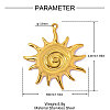 304 Stainless Steel Pendants STAS-OY015-93G-2