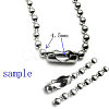 Tarnish Resistant Stainless Steel Ball Chain Connectors X-STAS-L018C-P-2