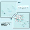 DICOSMETIC 40Pcs 925 Sterling Silver Post Stud Earring Settings STER-DC0001-03-4