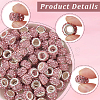 80Pcs Polymer Clay Rhinestone European Large Hole Beads with Silver Color Plated Brass Cores FPDL-LT0001-02C-4