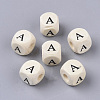 Printed Natural Wood Beads X-WOOD-T026-001-2