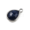 Natural Dyed Lapis Lazuli Faceted Pendants G-U019-05P-07-2